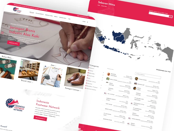 Portofolio Jasa Pembuatan Sistem Aplikasi Website - ifn.kemenperin.go.id Sistem Informasi Jaringan Persepatuan Nasional RI