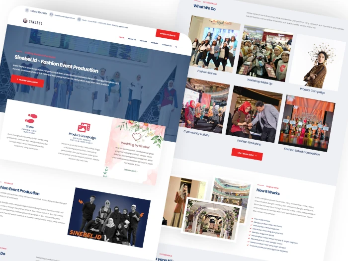 Portofolio Jasa Pembuatan Website - Sinebel.id Fashion Event Organizer