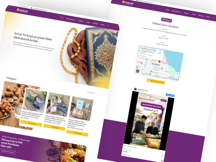 Portofolio Jasa Pembuatan Website - TokoNabawi.com Toko Oleh-oleh Umroh & Haji